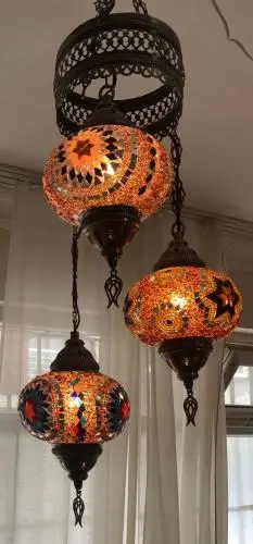 Expoze Authentic Ottoman Decorative Mosaic 3-Set Lamp (no:3)