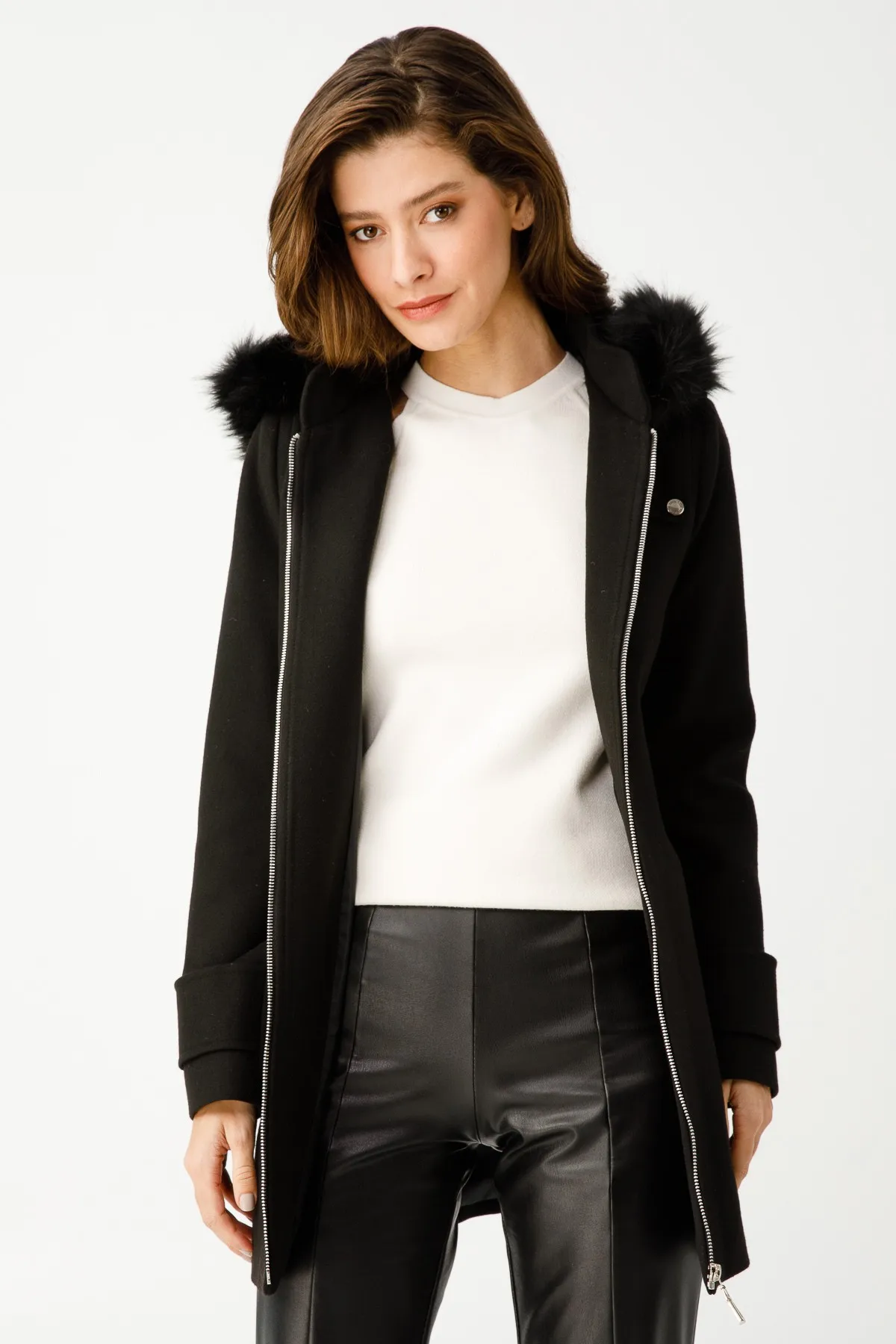 SERESSTORE Fur Hooded Cachet Coat Women's jacket Women's spring jacket women's jacket spring 2022 down jacket women winter 2022