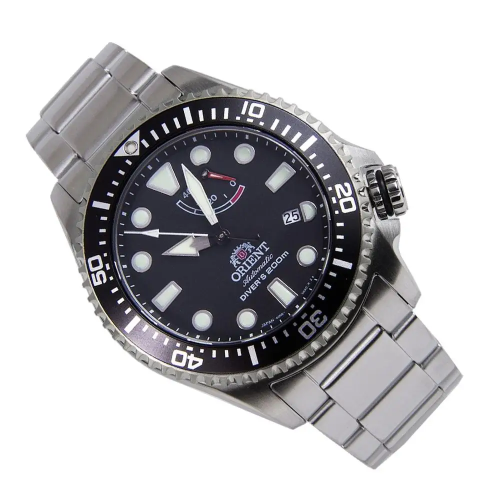 Orient Тритон Мужские автоматические часы RA-EL0001B стали сапфир diver дайверов с черным
