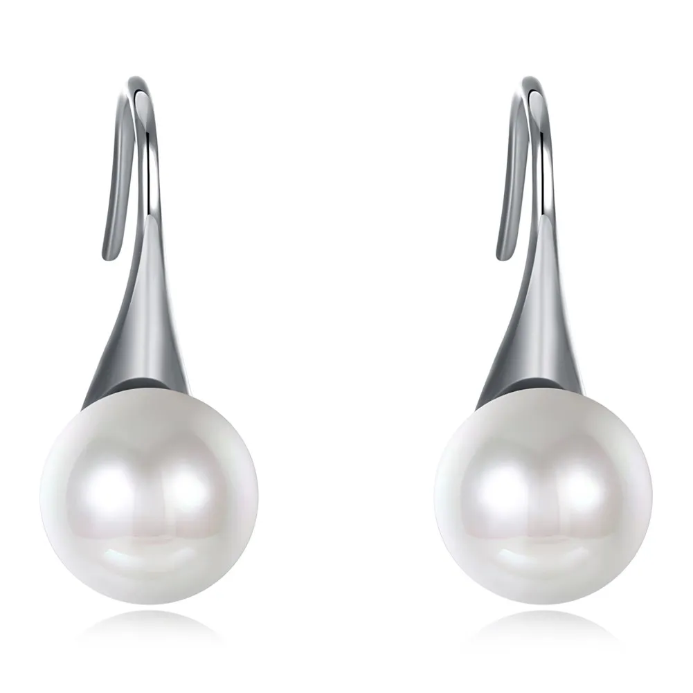 

Sterling Silver Earrings Retro Fashion Simple Pearl Earrings Romantic Elegant Earring