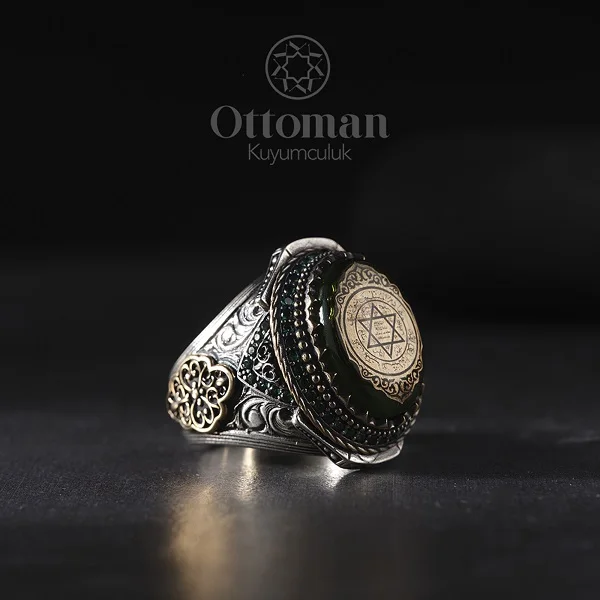 

Seal of Solomon Silver Men's Ring Model 925 Sterling Special for Father's Day