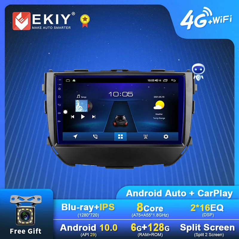 

EKIY S7T Android Автомагнитола для Suzuki Vitara Brezza 2016 - 2019 GPS Navi 1280*720 IPS DSP Carplay мультимедийный плеер стерео DVD