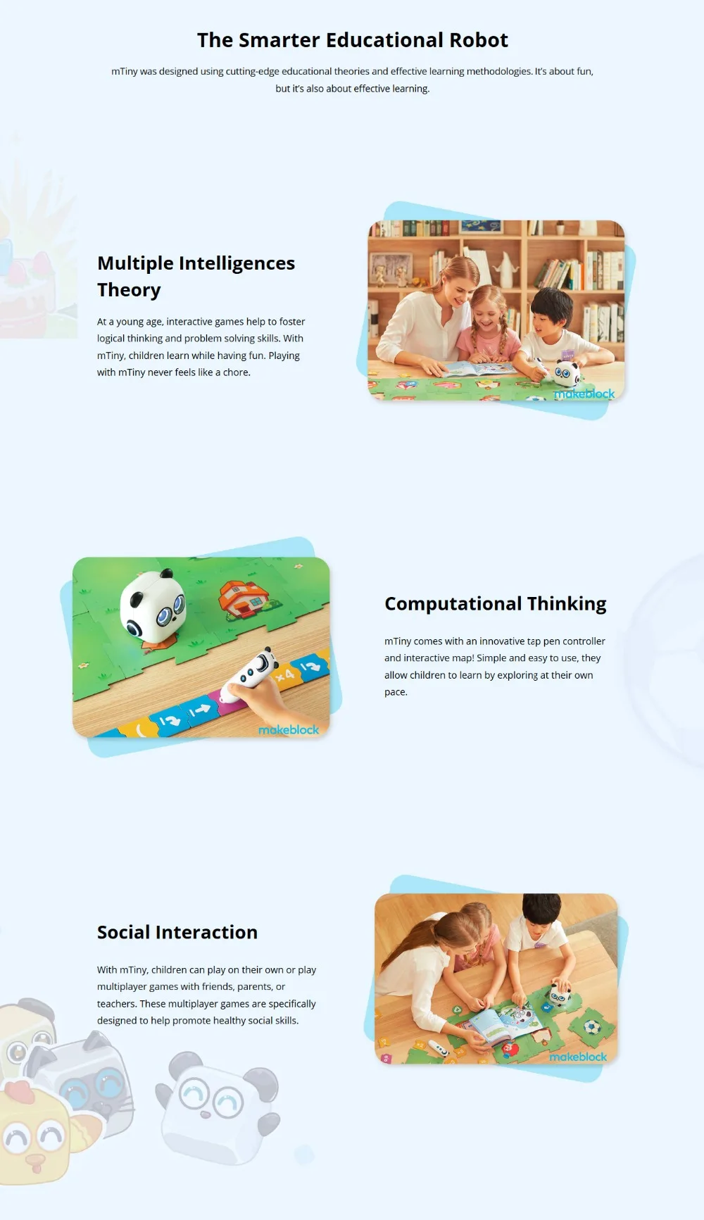Makeblock mTiny без экрана кодирующий робот для возраста 4-8 лет