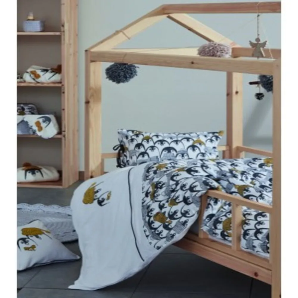 Pingu Baby Duvet Cover Set White Cotton Easy to Iron Our uct is made of 100% Organic Cotton 83 wire    threads in 1cm2
