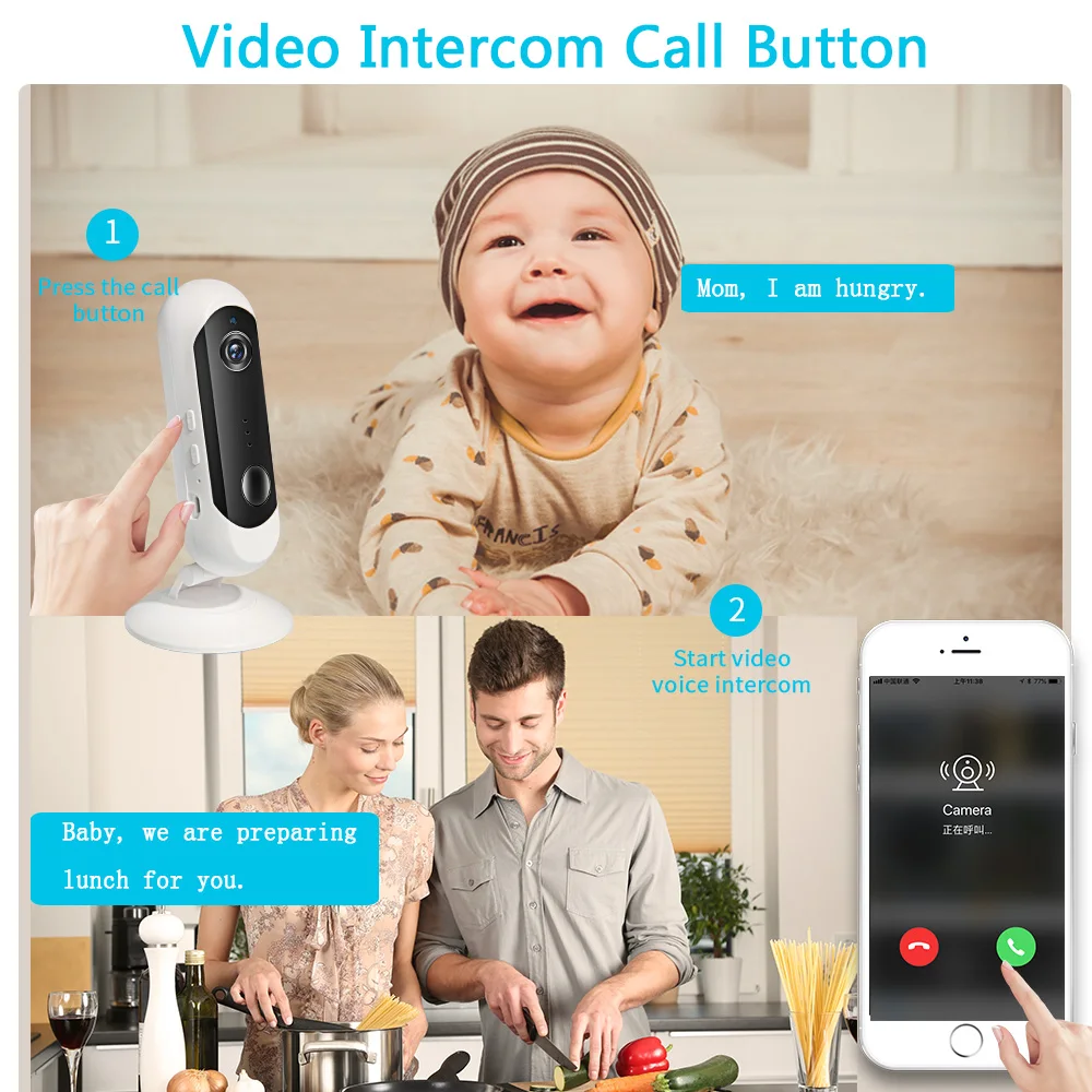 INQMEGA беспроводная камера с питанием от аккумулятора домашняя безопасности 1080P