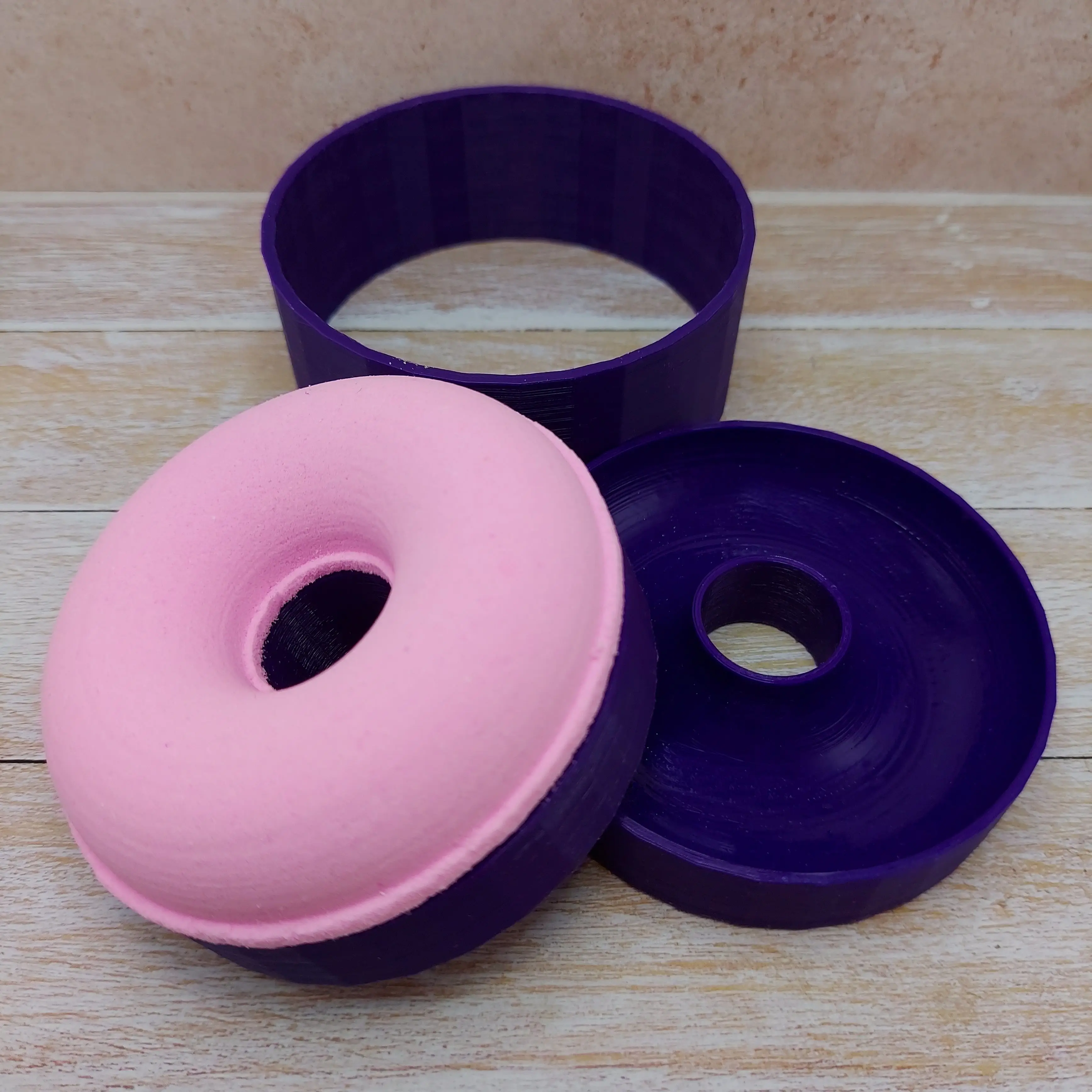 Пончик 8см Форма 3D для изготовления бомбочек ванны | Ванна