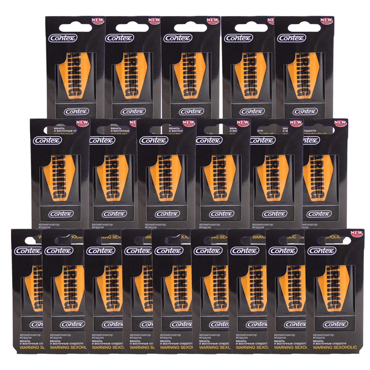 Ароматизатор воздуха для автомобиля / в машину Contex гелевые WARNING SEXOHOLIC - ваниль и
