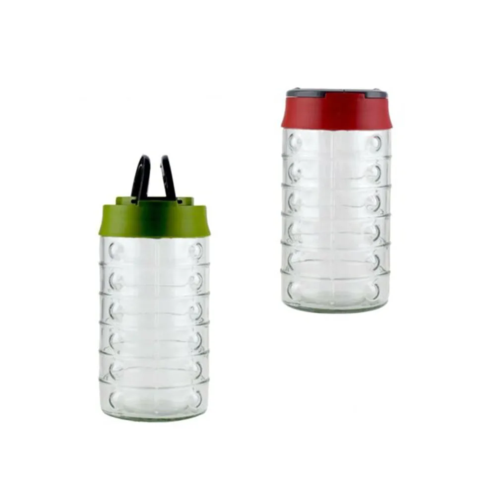

Dmeli1000CC 1500CC 2000CC Glass Spice Jar With Lid Transparent Stylish Looking Multi-Purpose Use Gray Red Green Color