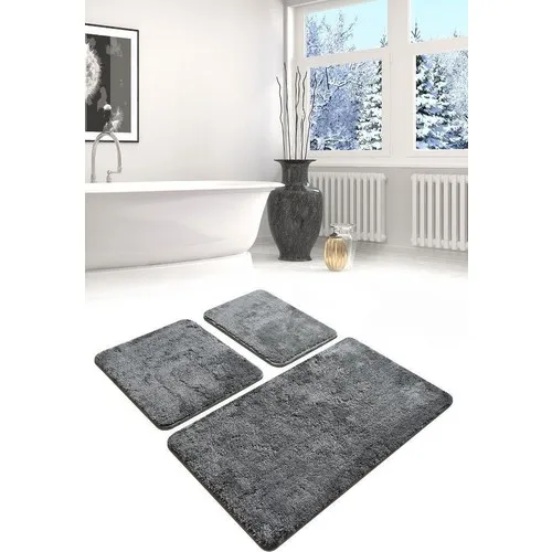 

Hawaiian 3-Piece Toilet Set Bath Mat Smoked Stylish Decoration