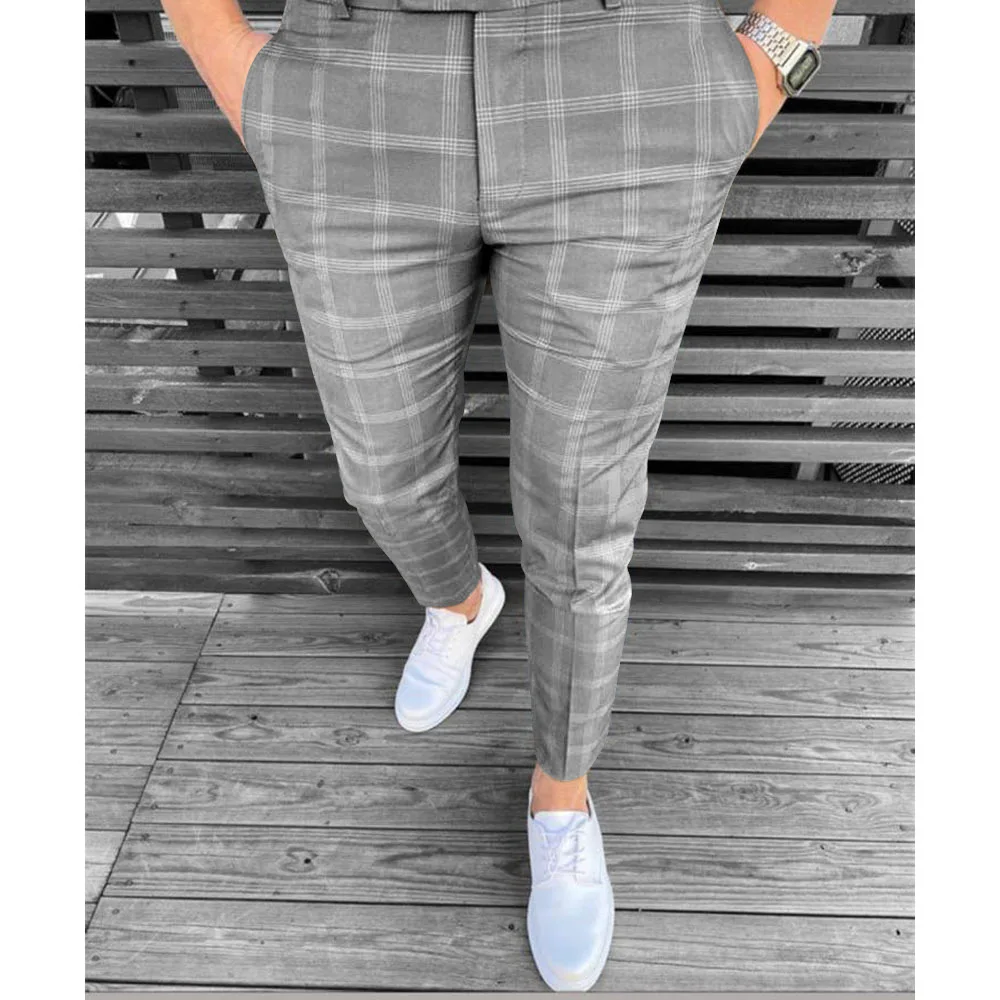 

Men Casual Trousers Formal Social Streetwear Pencil Pants For Men's Business Office Workers Wedding Suit Pants New Hot Sale 3XL