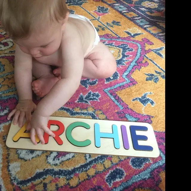 Персонализированные Имя малыша головоломки новые детские подарки Монтессори