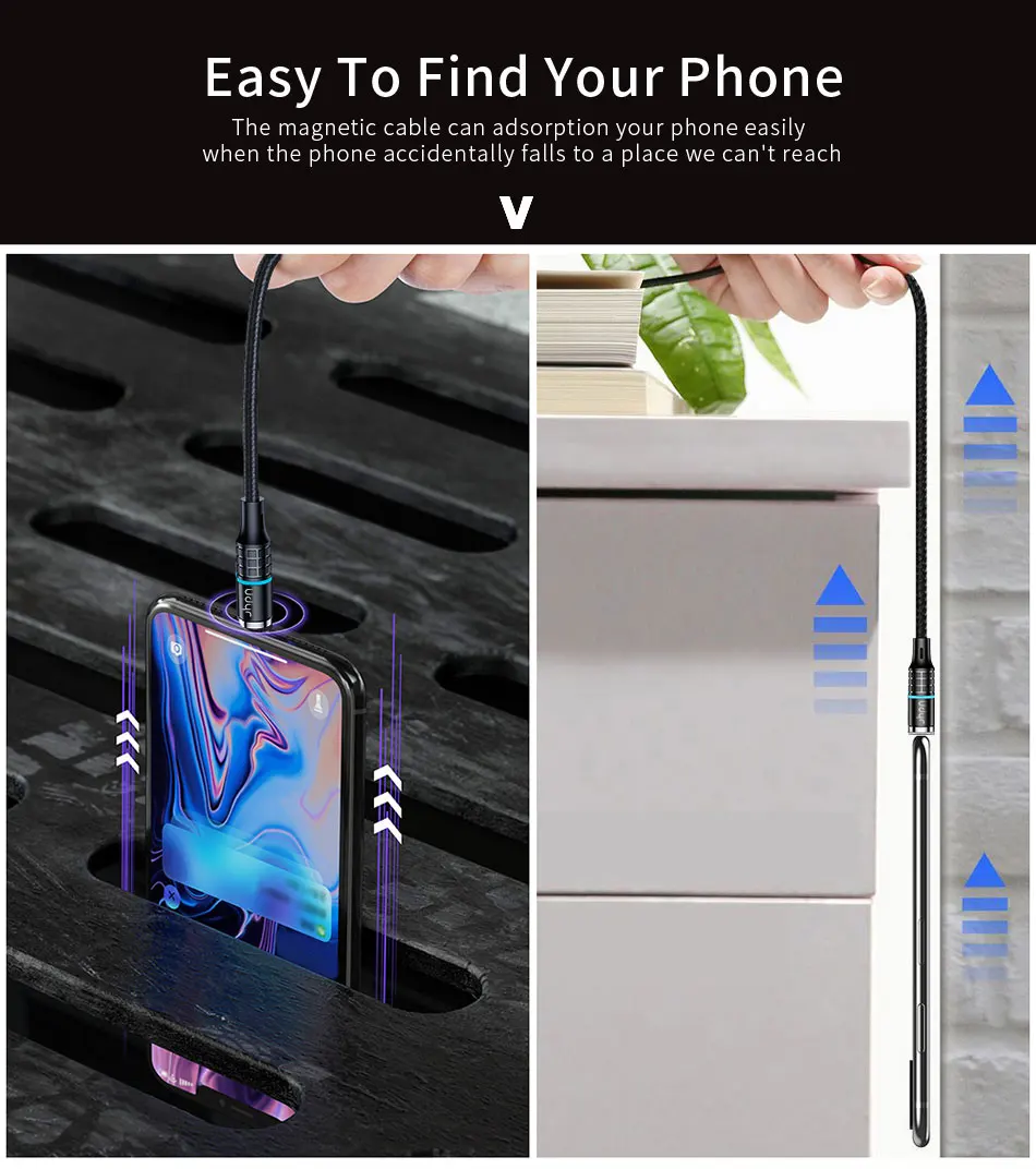 Udyr Магнитный кабель Micro usb type C зарядный кабель для samsung iPhone 7 6 зарядное устройство быстрый Магнитный кабель USB C Шнур адаптер для проводов