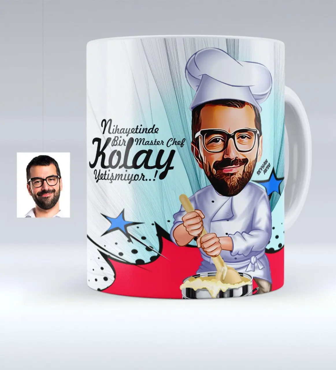 

Персонализированные Mr мастер шеф-повара карикатура белая кружка чашка-2