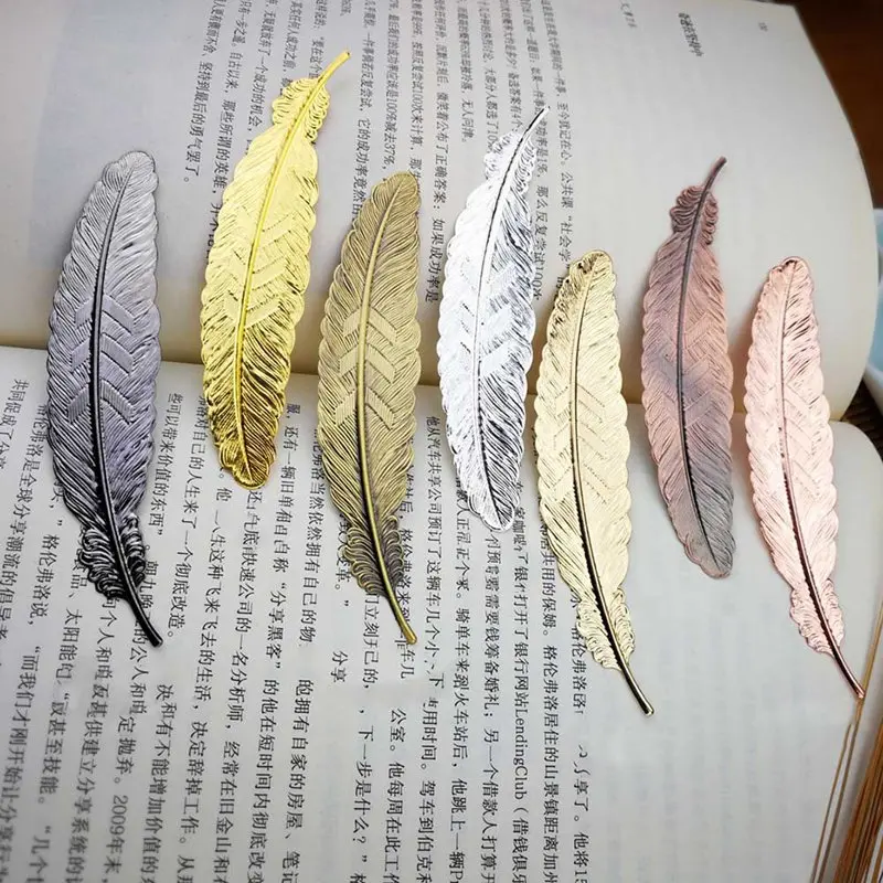 

1 шт. Творческий металлическая Закладка-перо Винтаж Прохладный страница Книга Школьные маркеры канцелярские принадлежности