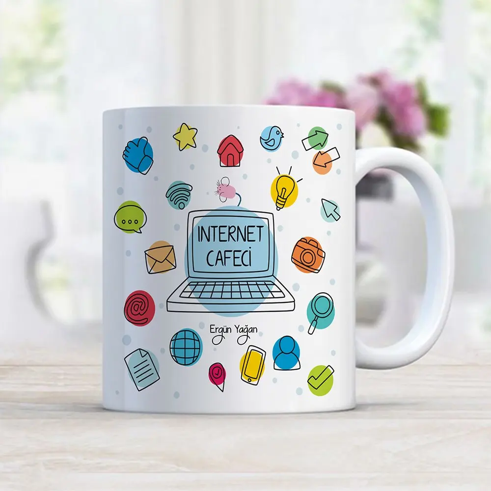 

Персонализированная профессиональная белая кружка интернет Cafeci-4