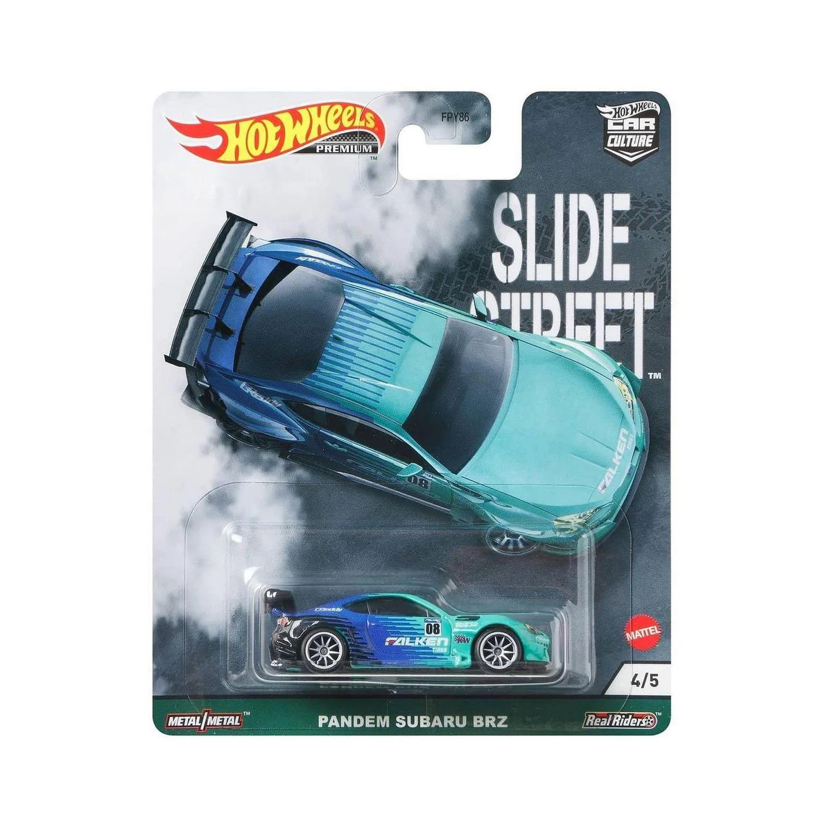 Металлический Чехол Hot Wheels Premium Slide Street Car Culture - Pandem Subaru BRZ Toyota GR Supra Nissan Silvia Ford Mustang RTR