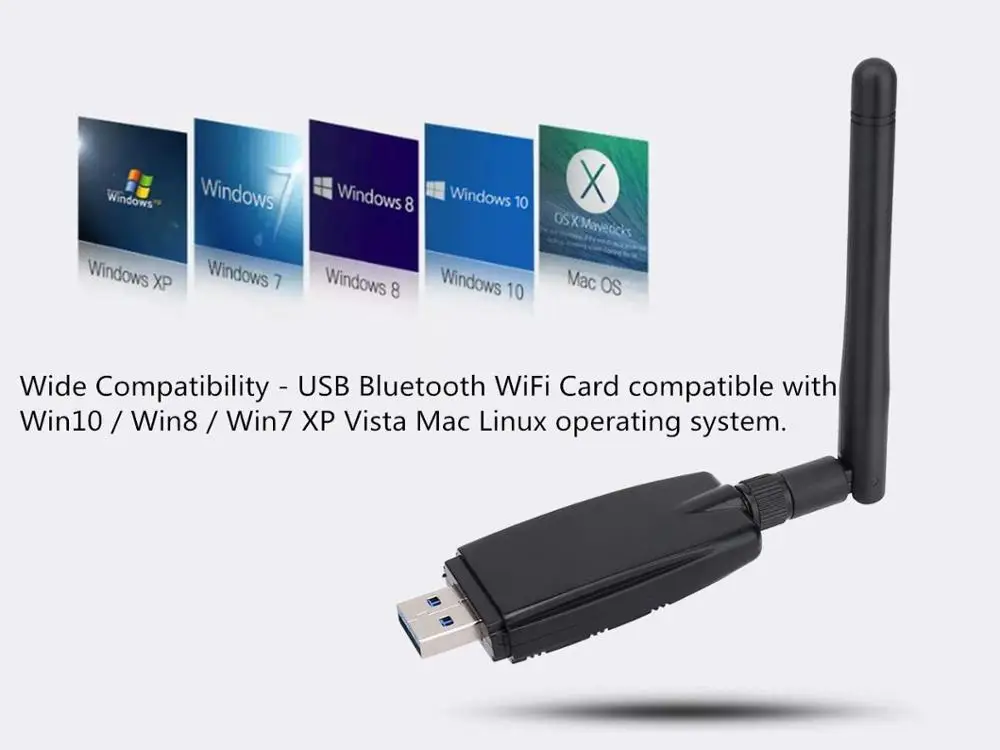 1200 Мбит/с USB Беспроводной Bluetooth адаптер двухдиапазонный 802 11 ac/a/b/g/n 2 4 ГГц/300 5 8 ГГц/867