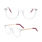 Женские круглые очки, оптическая ацетатная оправа для очков, мужские ретро металлические оправы для очков, прозрачные красные Рецептурные очки