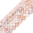 Натуральный настоящий розовый опал, полудрагоценный камень, круглые бусины, нитки 2-12 мм для изготовления ювелирных изделий своими руками