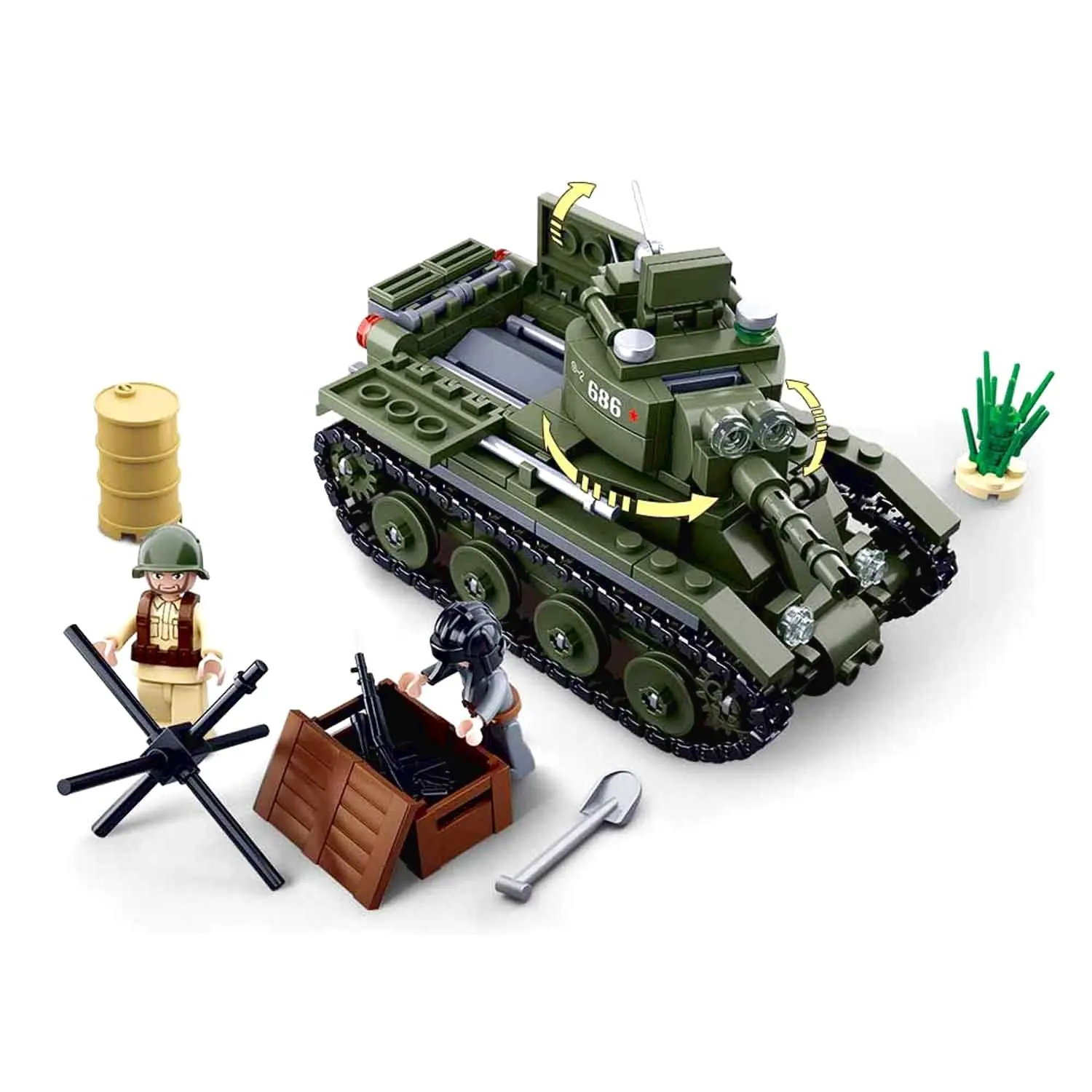 Конструктор Sluban Танк с фигурками (M38-B0686) | Игрушки и хобби