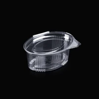 100 pack clear plastic hinged sauce container disposable clear hinged lid plastic containers ketchup sauce jello shot box