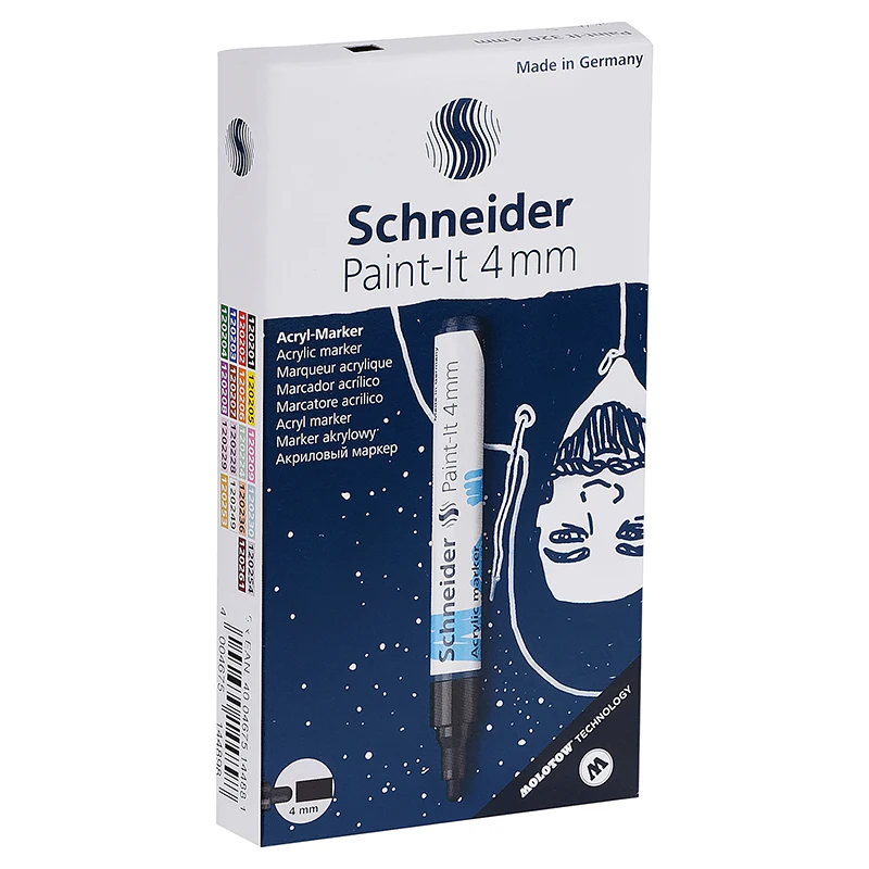Маркер акриловый Schneider Paint-It 320 (4мм круглый золотой) (120253) |