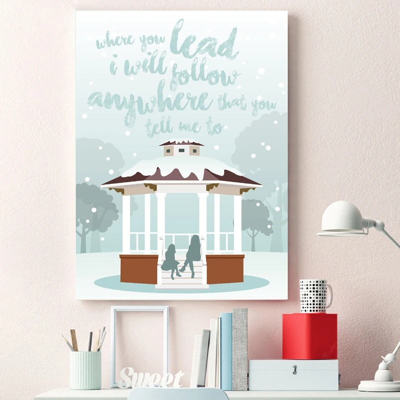 Классическая американская драма девушка Гилмор печать Где вы leated холст плакат