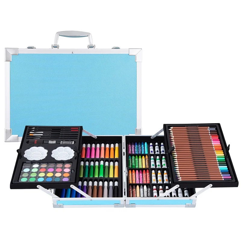 Набор юного художника для рисования 145 предметов в чемоданчике|Рисовальные