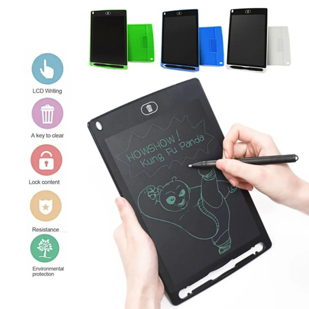 

Tablet 8 inch Writing tablet digital graphic drawing board creative writing drawing tablet for kids play with LCD screen white