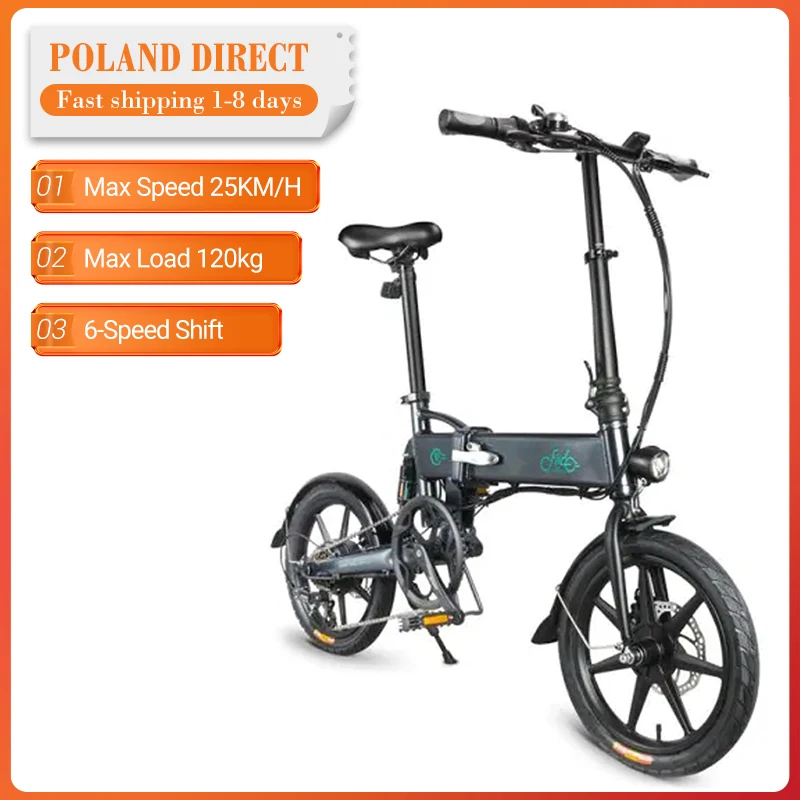 

[EU US Direct] FIIDO D2S 36V 7.8Ah 250W 14/16 Inches Folding Moped Electric Bike 25km/h Max 50KM Mileage Mini Electric Bike