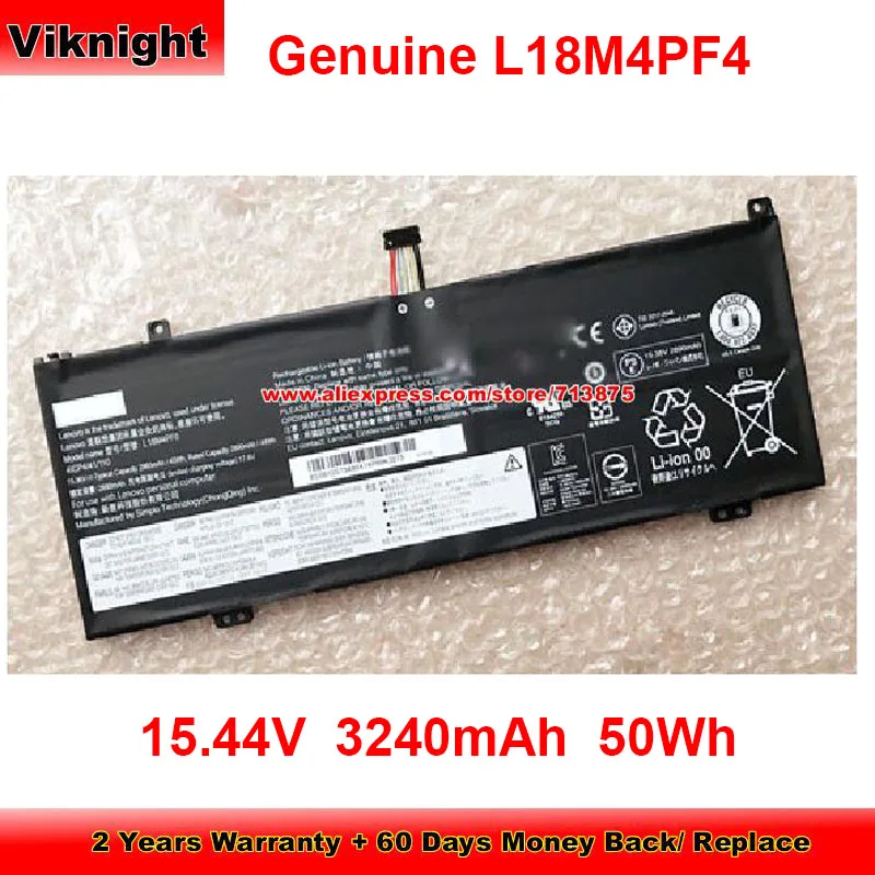 

Genuine L18M4PF4 Battery 5B10T09080 for Lenovo IdeaPad S540-14API S540-14IWL S540-15IWL 5B10S73501 L18C4PF0 15.44V 3240mAh 50Wh