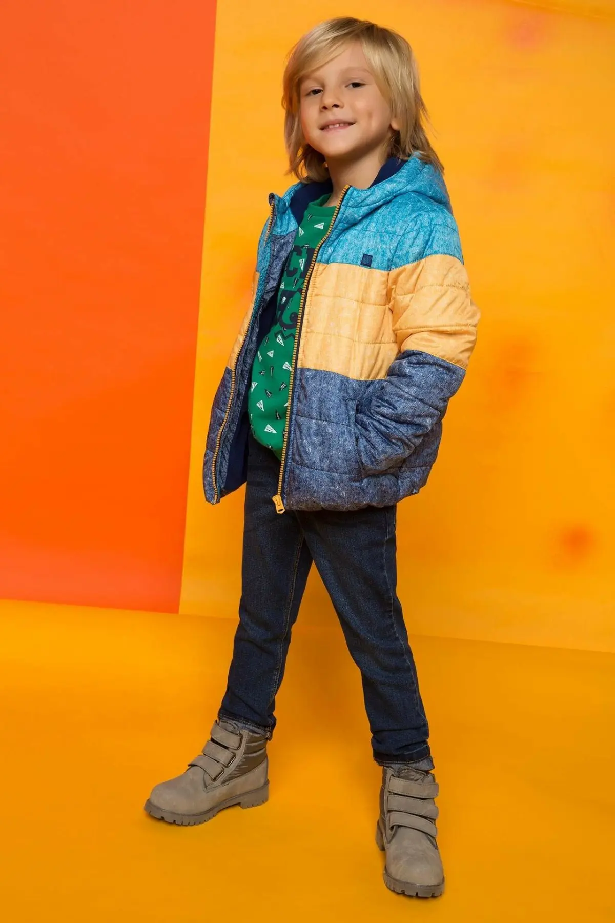 DeFacto/Модная разноцветная куртка в полоску для мальчиков зимние детские куртки