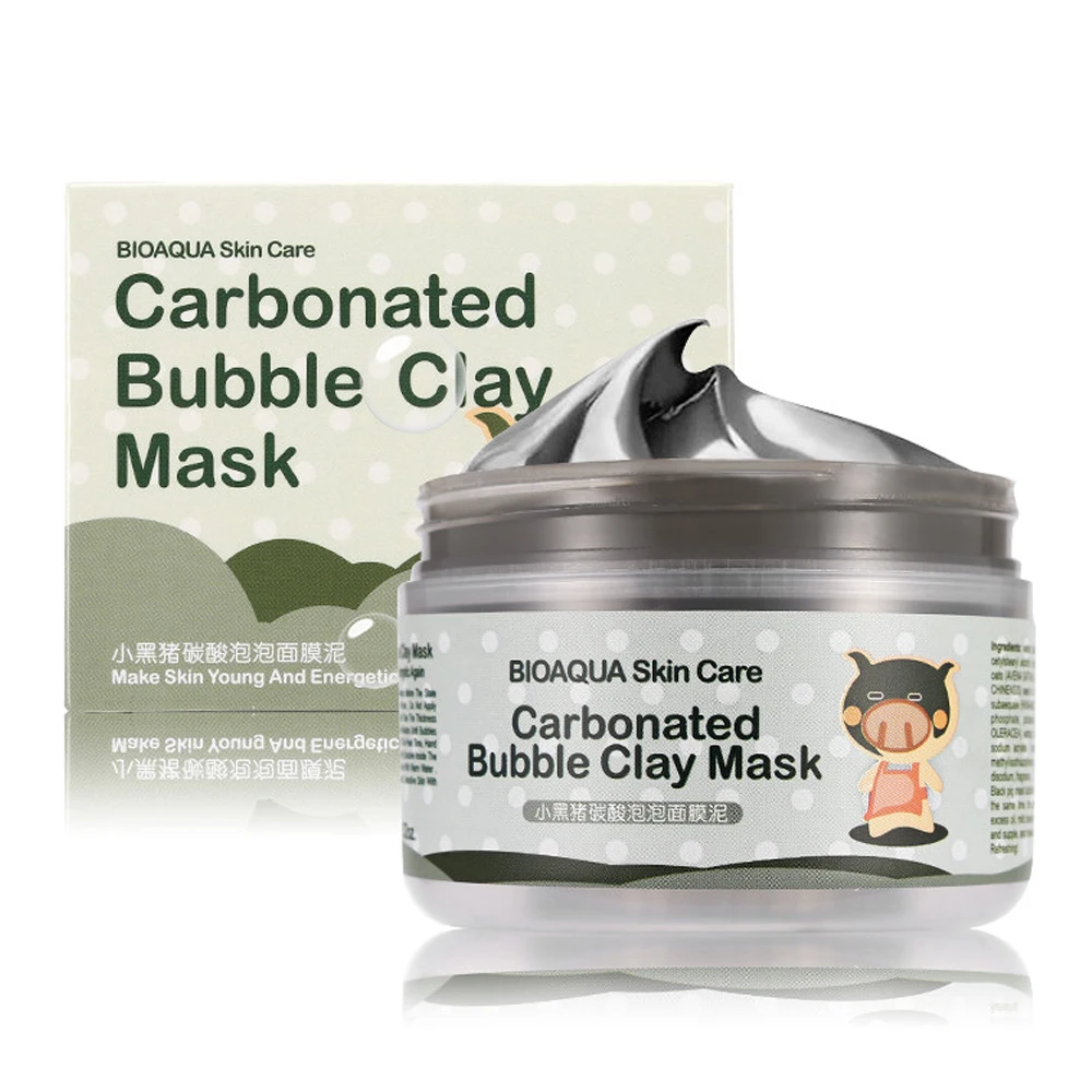 Маска для лица кислородная пузырьковая очищающая и отшелушивающая BIOAQUA Skin Care