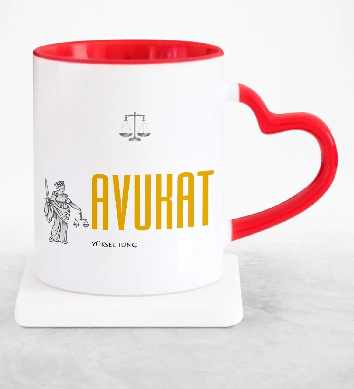 

Personalized Professional Attorney Red Heart Mug Cup-2