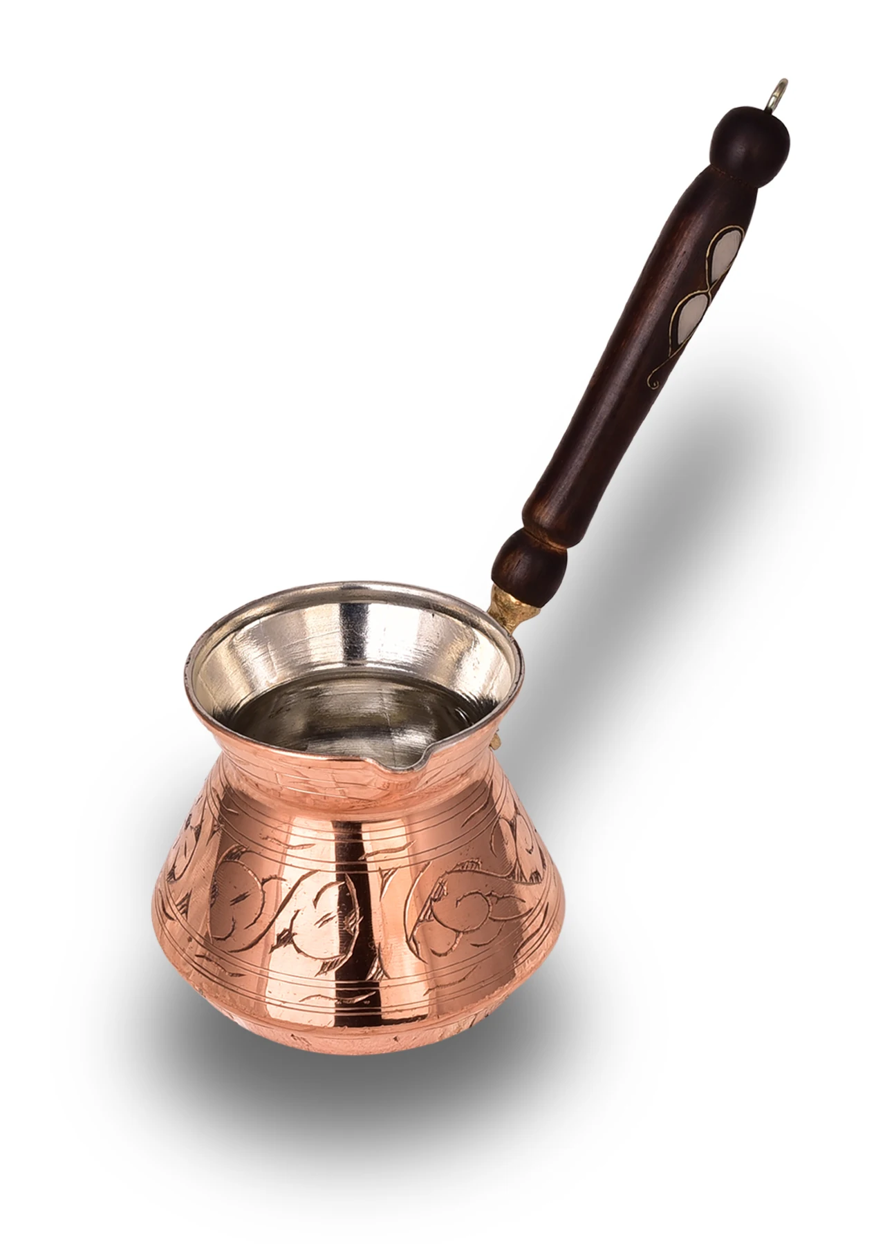 

Copper Coffee Pot Cup Carved Processing Red