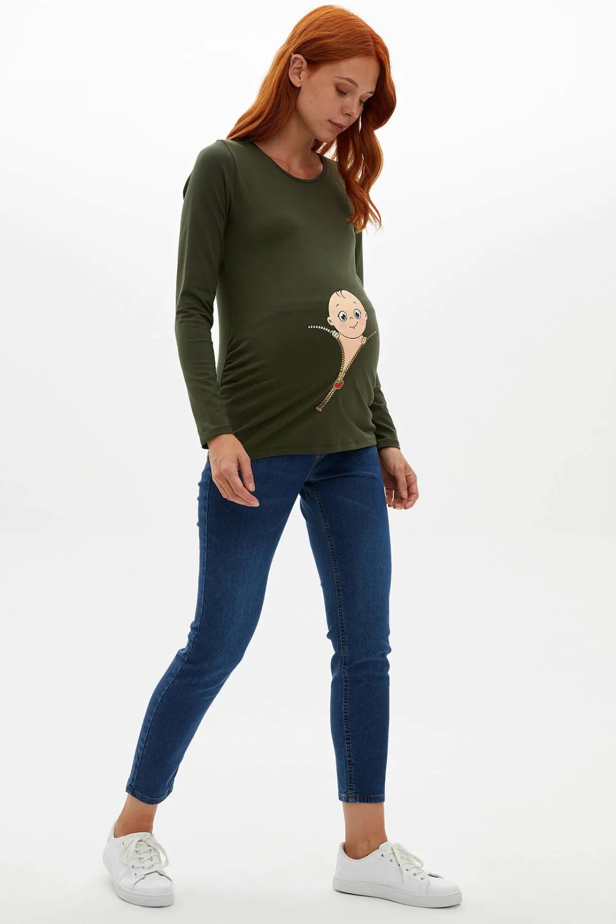 DeFacto женские модные джинсовые штаны для беременных повседневные с эластичной