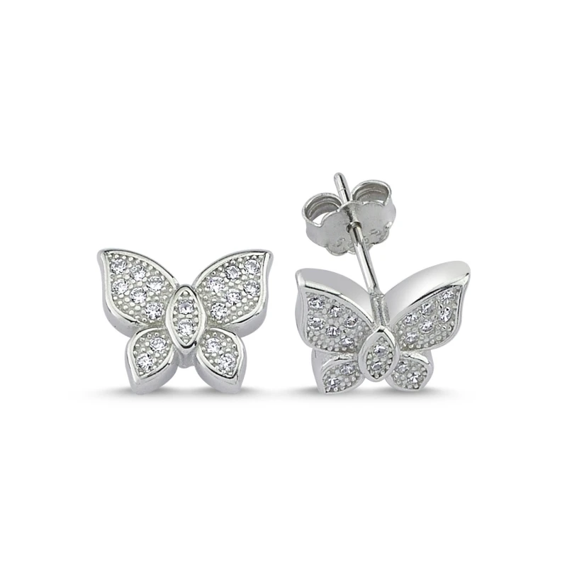 

Серебряные 925 пробы Серьги-бабочки из циркона