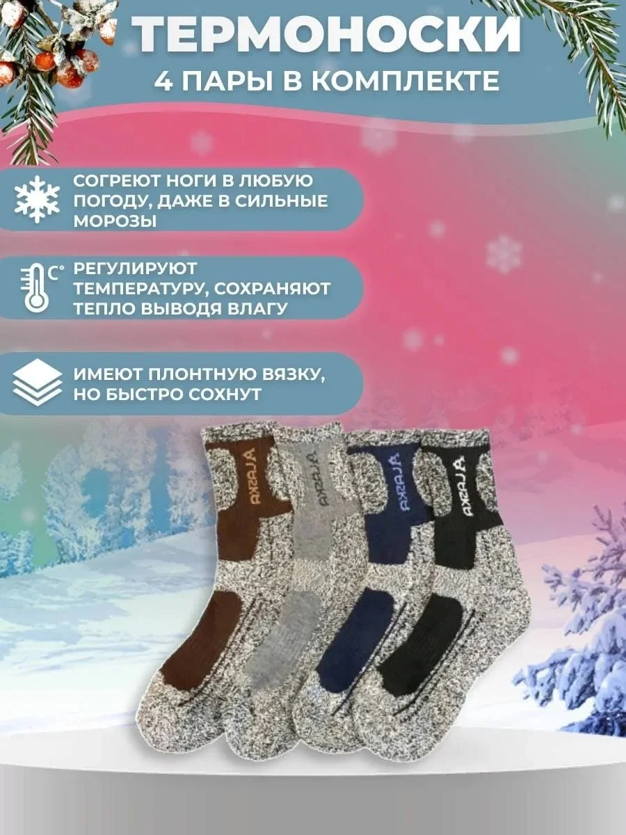 Комплект носков Термоноски ALASKA для зимы 4 шт - купить по выгодной цене |