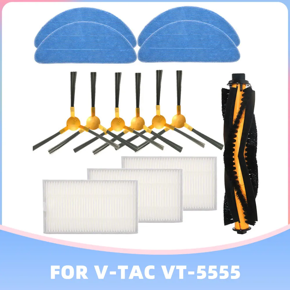 

Replacement Main & Side Brush Hepa Filter Mop for V-TAC VT-5555 / VT-5556 Robot Vacuum Cleaner Spear Parts Accessories