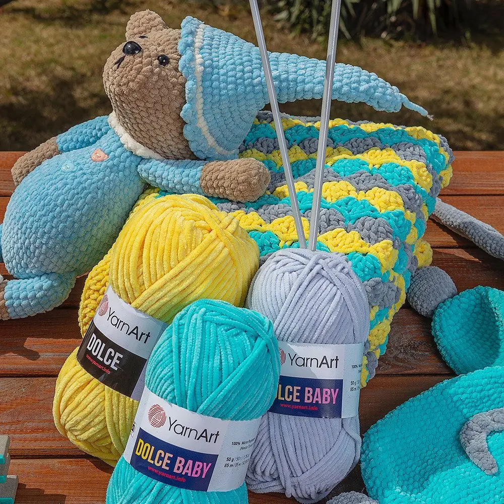 Детская бархатная пряжа Yarnart Dolce 50gr-85mt % 100 микро полиэстер Amigurumi одеяла свитеры