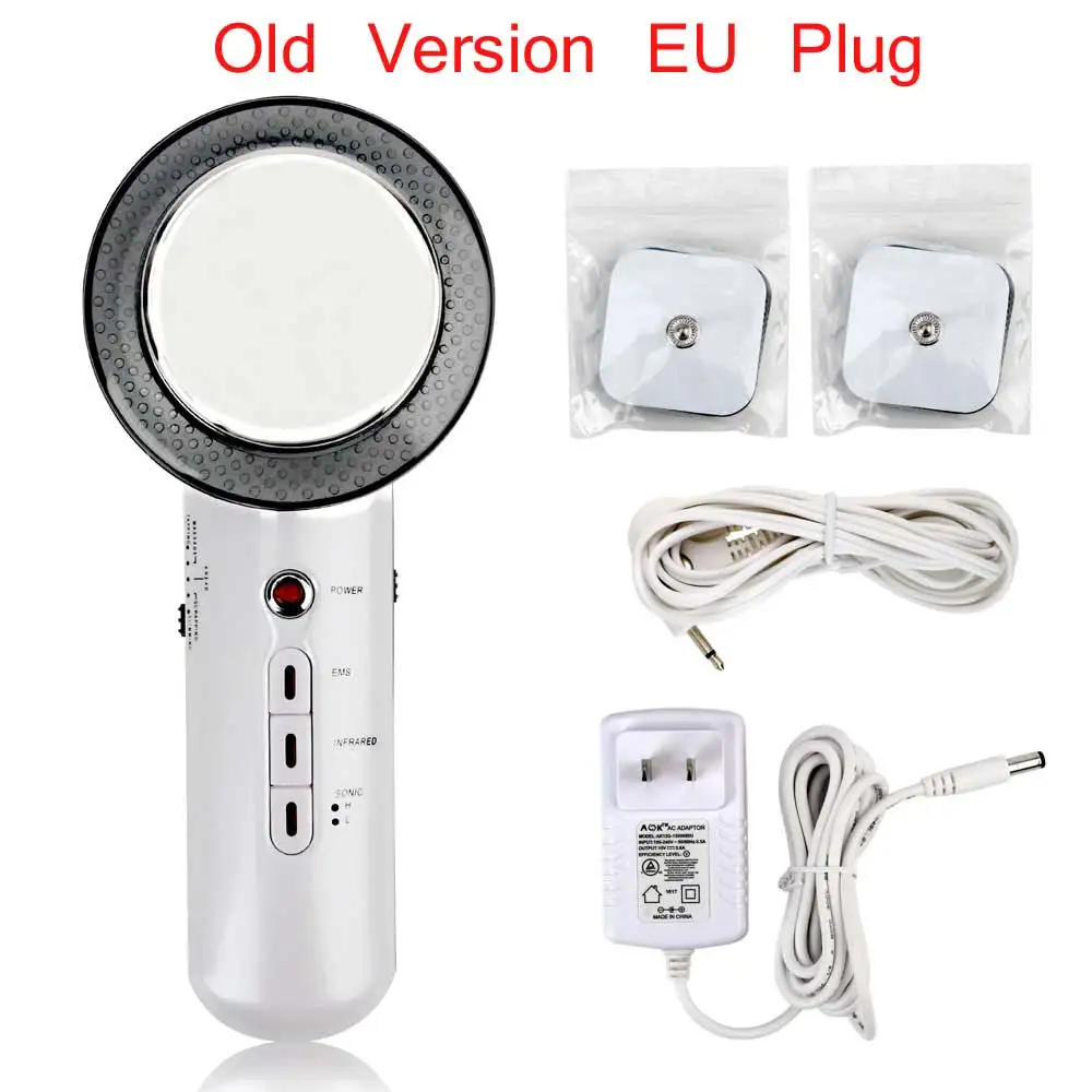 EU Plug Ультразвуковая кавитация, EMS, массажер для похудения, для потери веса, Антицеллюлитный жиросжигатель, инфракрасная ультразвуковая терапия, инструменты для красоты - Цвет: EU Plug