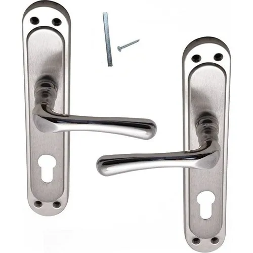 

Kumru Nickel Satin Door Handle Yale - Exterior Door Handle