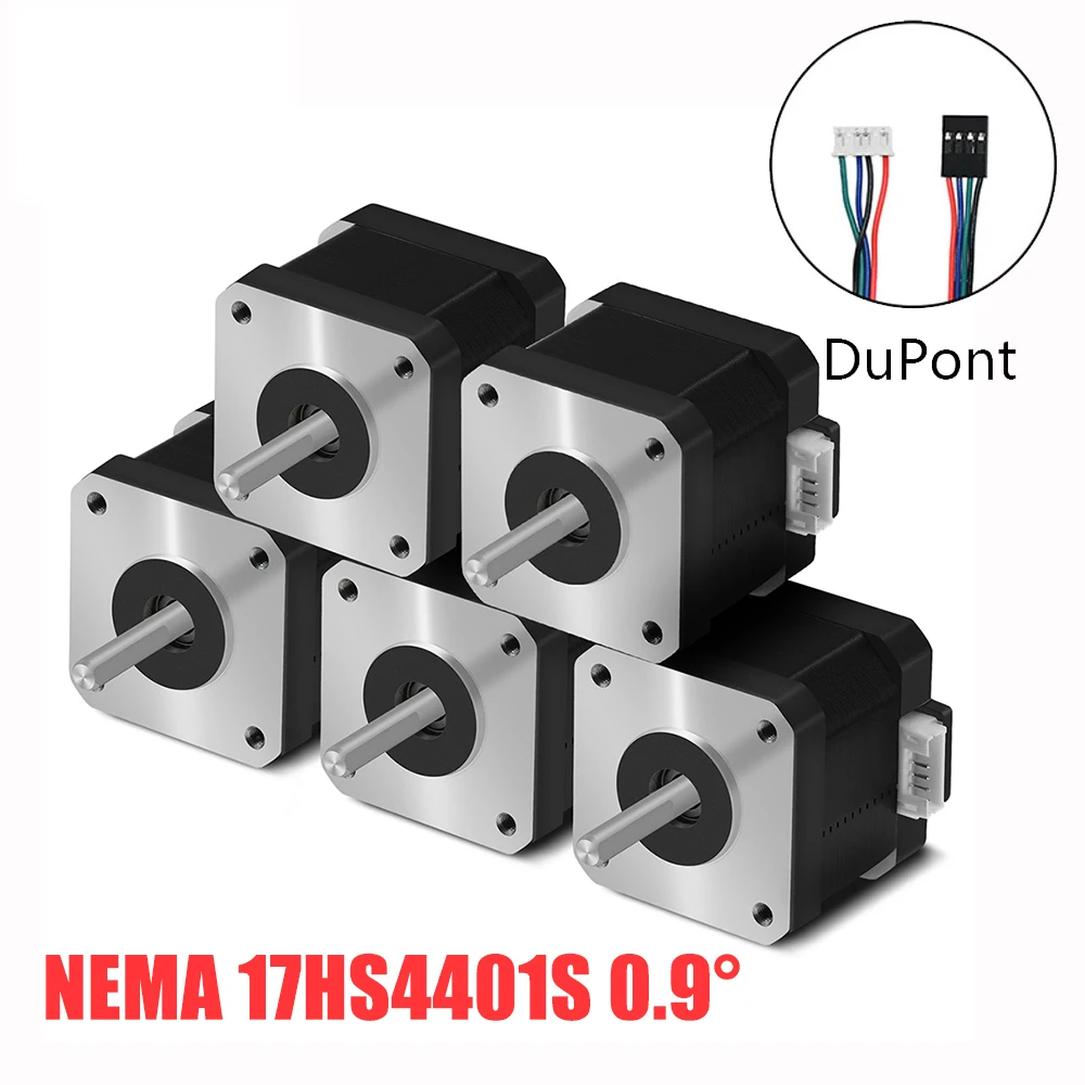 

Nema17 Stepper Motor 42 motor Nema 17 motor 42BYGH 1.5A 38mm 17HS4401 17HS4401S Pulse value 0.9 motor 4-lead for 3D printer CNC