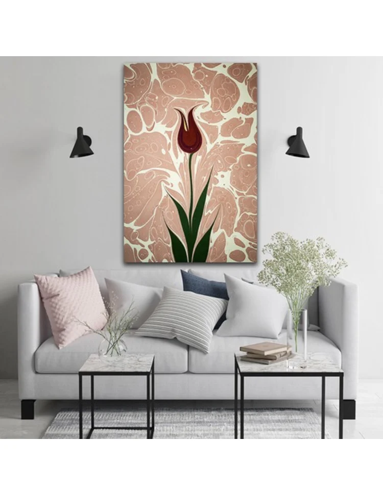 Турецкая Wall Art Эбру Живопись Тюльпан Живопись Искусство Холст Картины Ислам Турецкая Арабская Каллиграфия Современное Искусство Стены Живопись Холст Исламский Декор Исламская Стена Искусства Цифровая Печать Картина