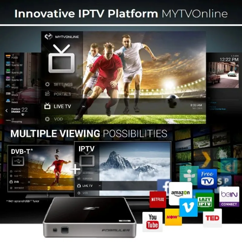 FORMULER Zx 5G IPTV/OTT 4K UHD HDR Android 7 телеприставка 2Go/1Go WiFi двухдиапазонный 2 4G/5G LAN 100M (VIERGE sans