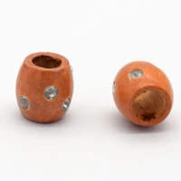 50pcs 16mm round wooden beads jewelry beads 8mm reddish brown large hole beads diy craft jewelry making home decoration