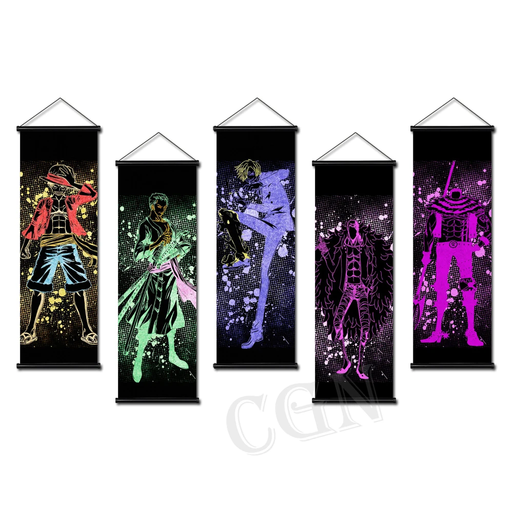 

Hanging Scrolls Japanese Anime Character Canvas Painting Wall Art One Piece Poster Decorative Home Decoration Painting Children
