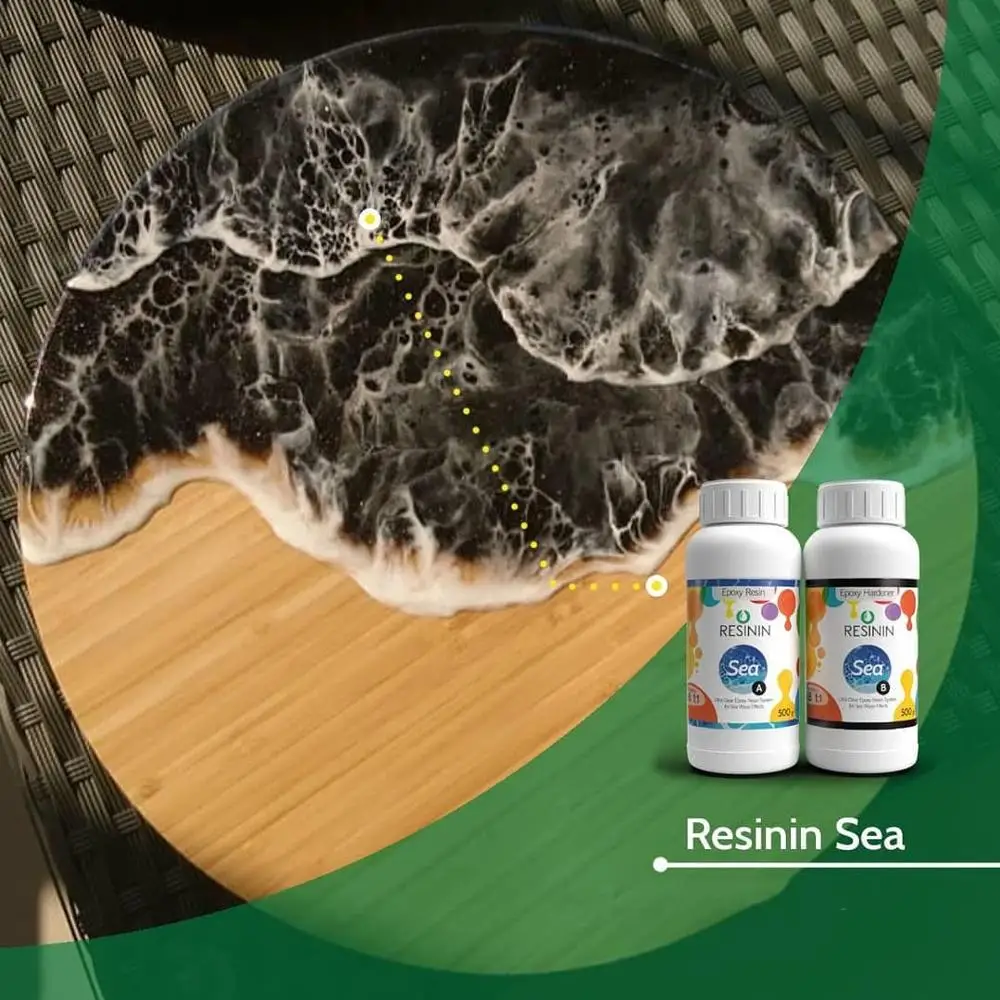 Resinin Sea 5 кг Resinart набор эпоксидной смолы-отвердителя AB DIY Geodeart Настольный Oceanart
