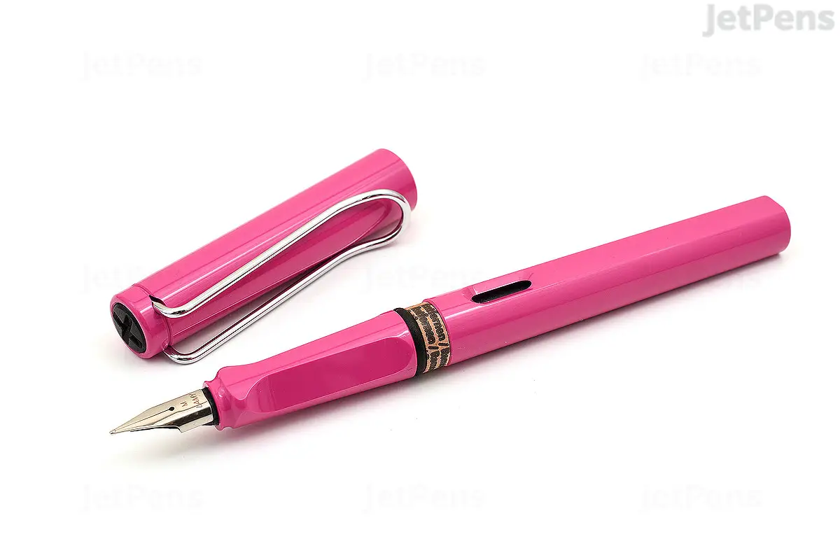 Lamy 13P-EF Safari перьевая ручка с металлическим зажимом EF перо розовая | Канцтовары для