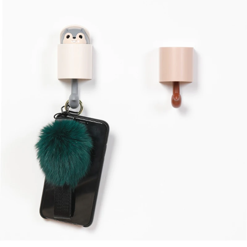 Креативная дверная вешалка в виде животного крючки для ключей зонтиков